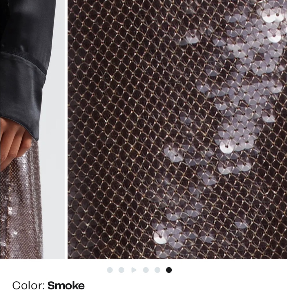 BNWOT A.L.C Elegant Sequin Monroe Skirt in Smoke - Picture 5 of 6